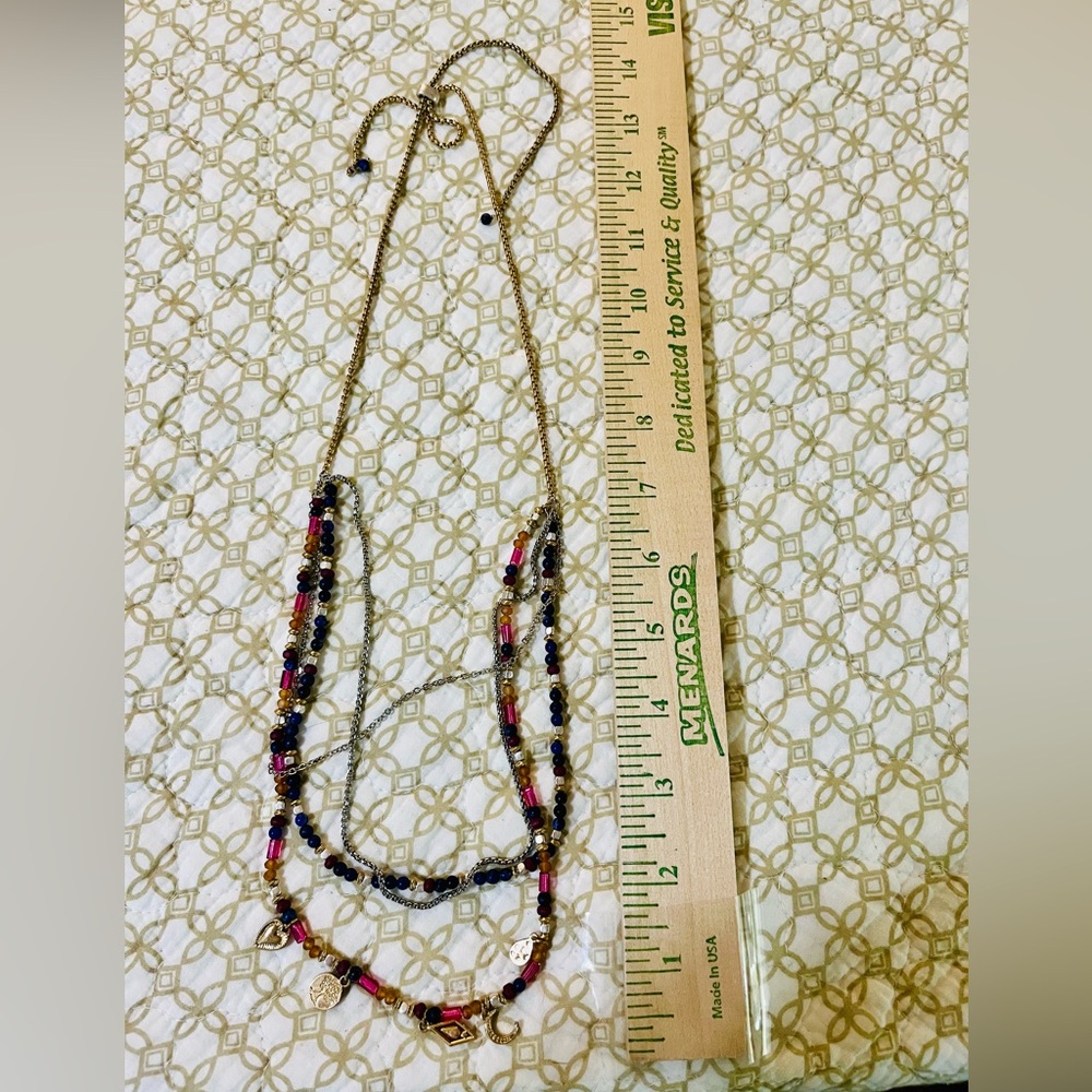 Pretty J Jill EUC adjustable-length necklace with beads and charms - Picture 4 of 4